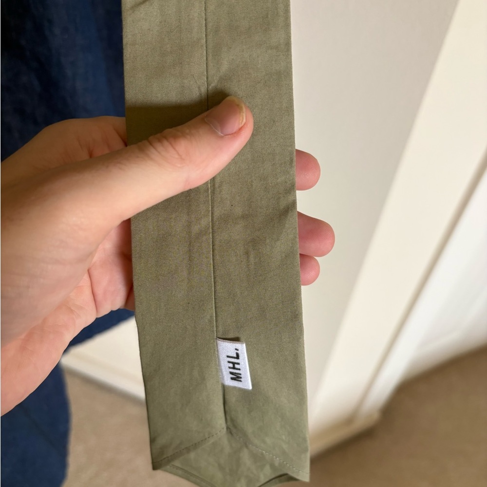 MHL. Olive Green Cotton Tie